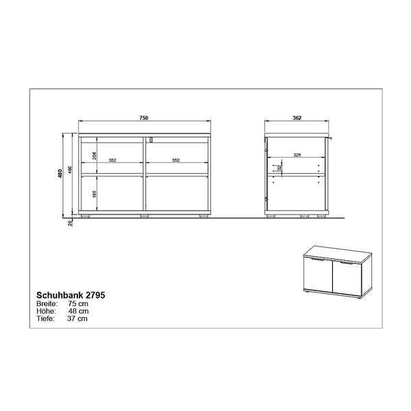 Ąžuolo apdailos batų spinta su suoleliu Fremont - Germania-image-4