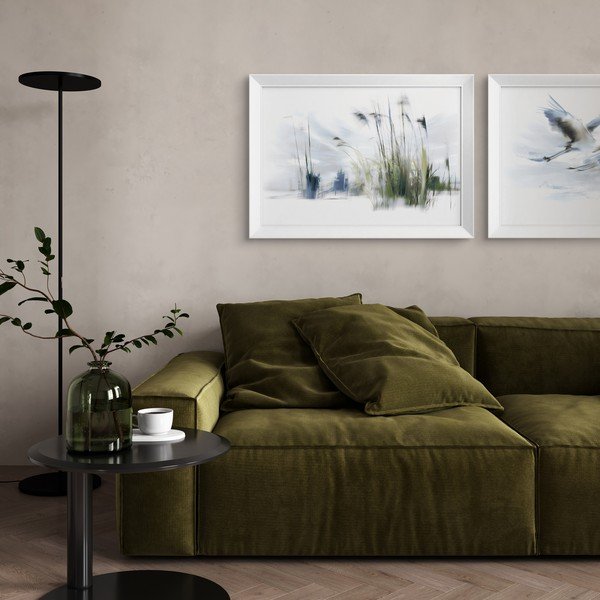 Spausdintas paveikslas su rėmeliu 56x75 cm Blue Grasses – Styler-image-1