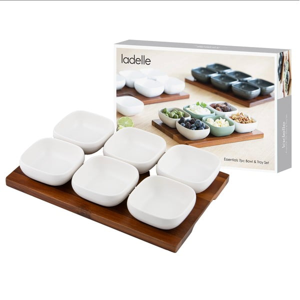 Baltos spalvos iš porceliano  serviravimo rinkinys 6 vnt. Essentials – Ladelle-image-4