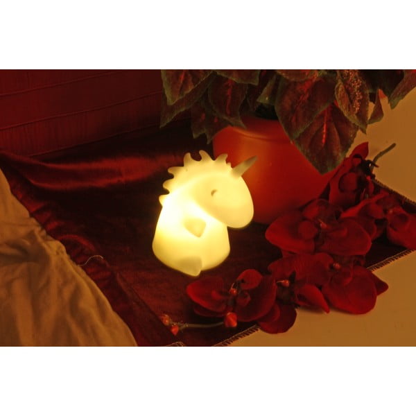 Baltos spalvos vaikiška stalinė lempa Unicorn – Hilight-image-2