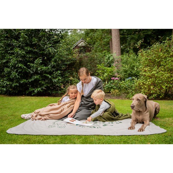 Žalios spalvos iškylai antklodė ir pledas 130x180 cm – Esschert Design-image-2