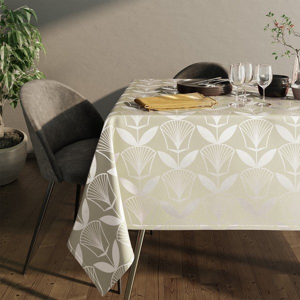 Smėlio spalvos staltiesė AmeliaHome Floris, 140 x 220 cm-image-2