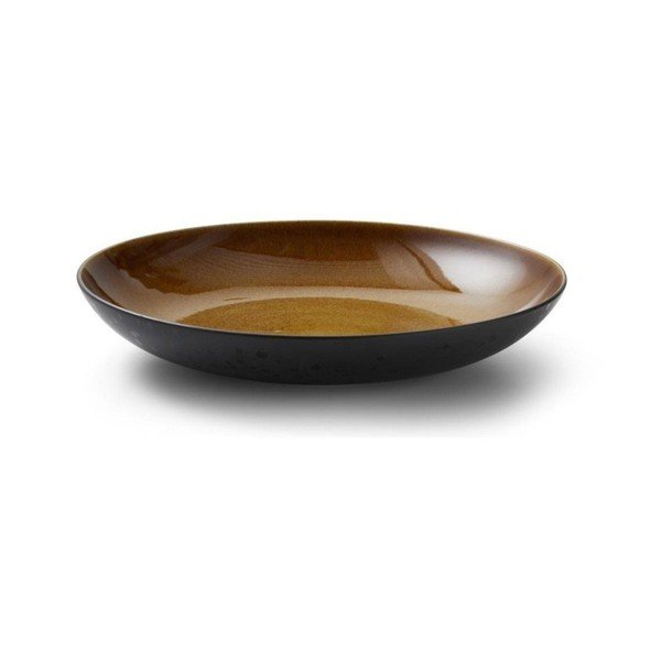 Juodos spalvos/gintarinės spalvos iš akmens masės dubuo ø 40 cm Gastro Black/Amber – Bitz