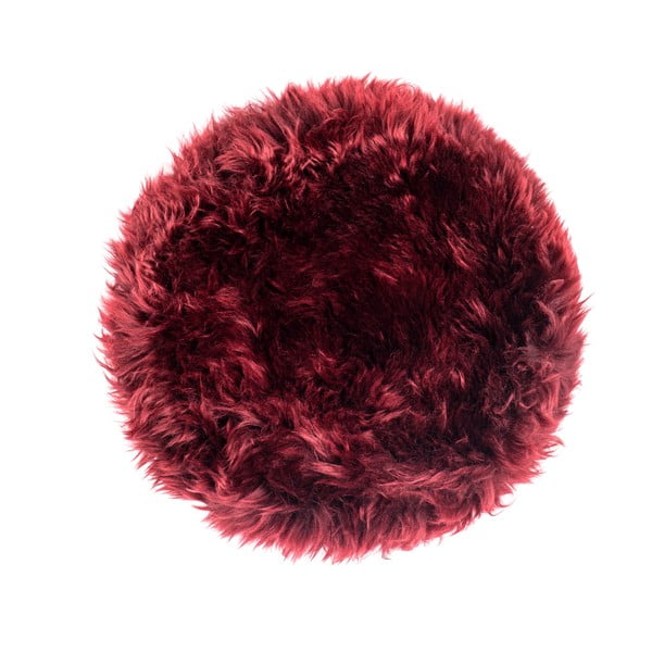 Raudona avikailio pagalvėlė Royal Dream Zealand apvaliai valgomojo kėdei, ⌀ 35 cm