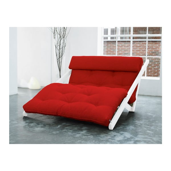 "Karup Figo" gultas, baltas/raudonas, 120 cm