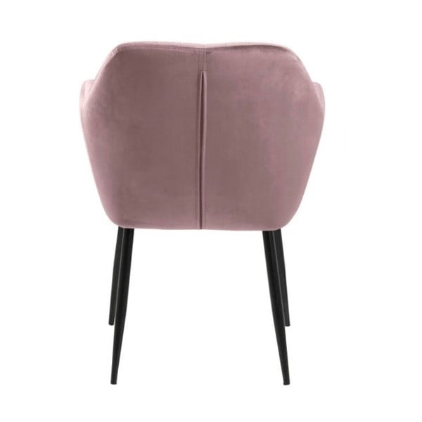 Rožinės spalvos iš audinio valgomojo kėdė Emilia – Actona-image-4