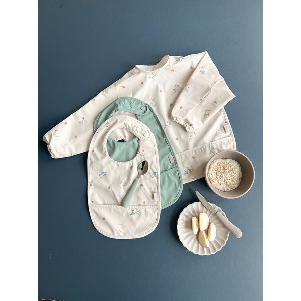 Rudos spalvos/smėlio spalvos iš silikono vaikiški stalo įrankiai 3 vnt. Olive Mix – Cam Cam Copenhagen-image-2