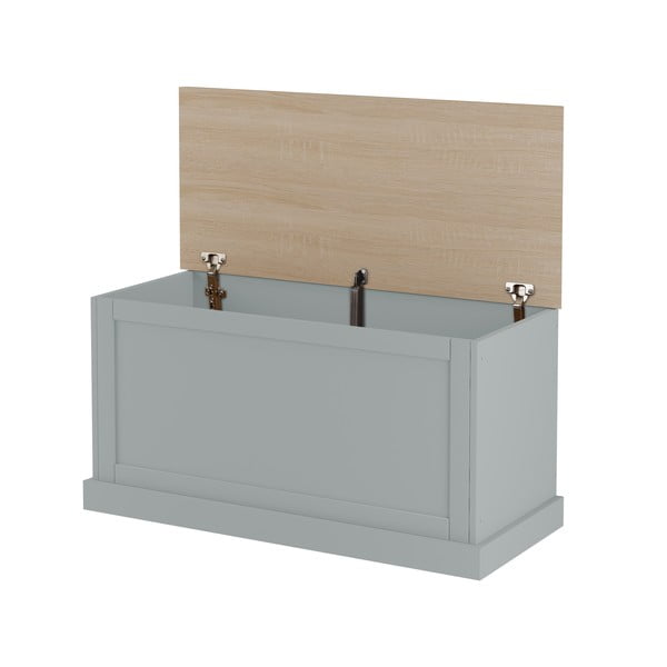 Skrynia pilkos spalvos 90x45 cm Binz – Støraa-image-3