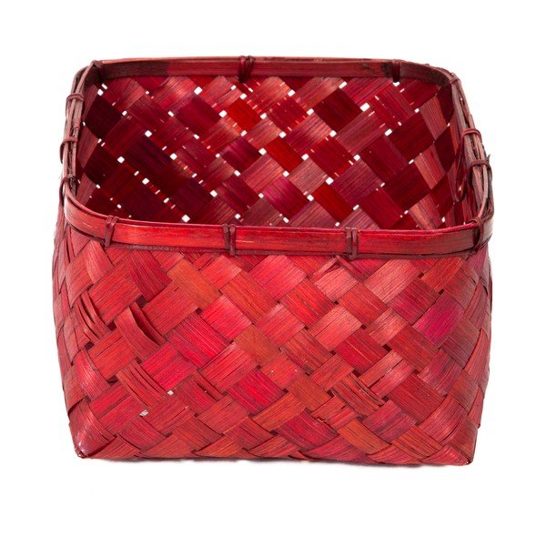 Raudonas bambukinis krepšys Compactor Hanoi, 30 x 23 cm-image-2
