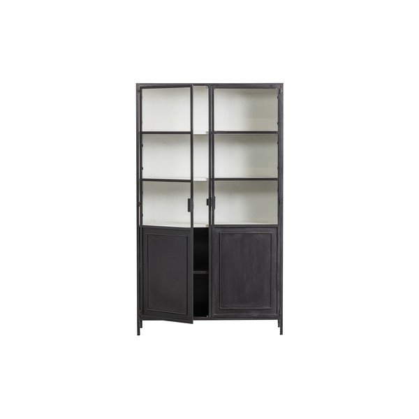 Vitrina iš metalo juodos spalvos 110x189 cm Nora – Basiclabel -image-4