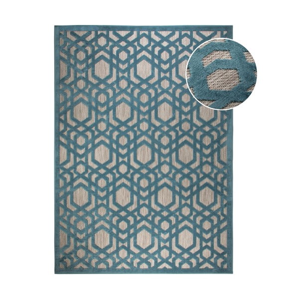 Mėlynas lauko kilimas 290x200 cm Oro - Flair Rugs