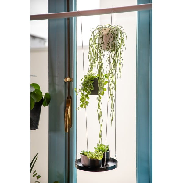 Iš plastiko pakabinami ir sieniniai vazonai 2 vnt. ø 13 cm – Esschert Design-image-1