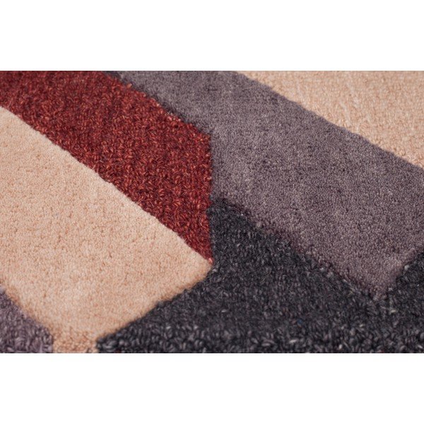 Raudonas ir pilkas rankomis austas kilimas "Flair Rugs Salon", 200 x 290 cm-image-4