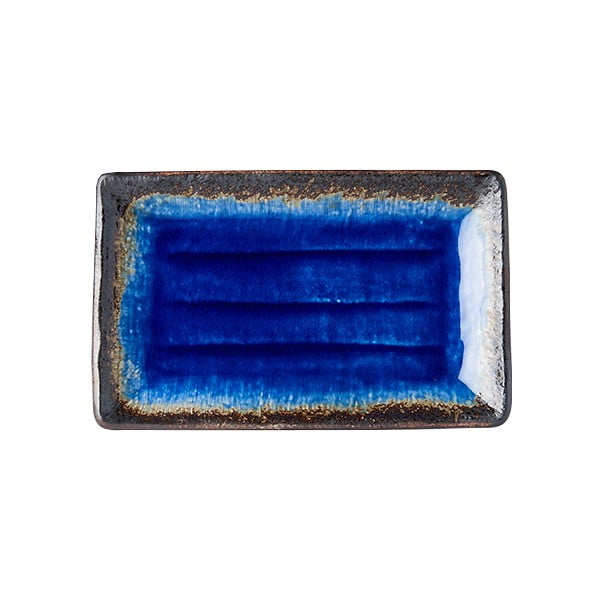 Mėlyna keraminė serviravimo lėkštė MIJ Cobalt, 21 x 13 cm