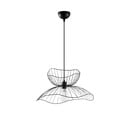 Juodos spalvos kabantis šviestuvas ø 50 cm su metaliniu gaubtu Farac – Opviq lights