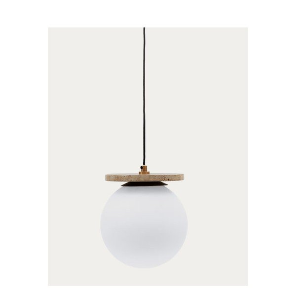 Kabantis šviestuvas baltos spalvos ø 20 cm su stiklo gaubtu Malachi – Kave Home-image-4