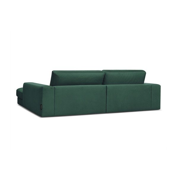 Žalios spalvos kampinė sofa iš velveto (su dešiniuoju kampu/su gultu) Sierra – Bobochic Paris-image-4