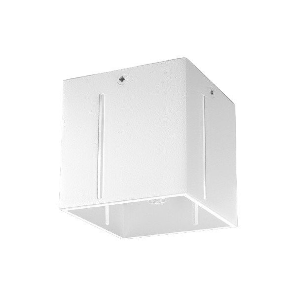 Lubinis šviestuvas baltos spalvos 10x10 cm su metaliniu gaubtu Pax – Sollux