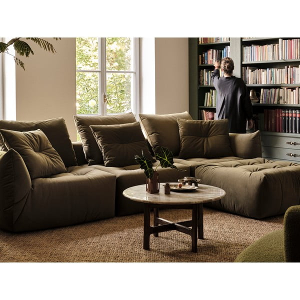 Kampinė sofa tamsiai mėlynos spalvos (su kairiuoju kampu/„L“ formos) Bloom – Micadoni Home-image-4