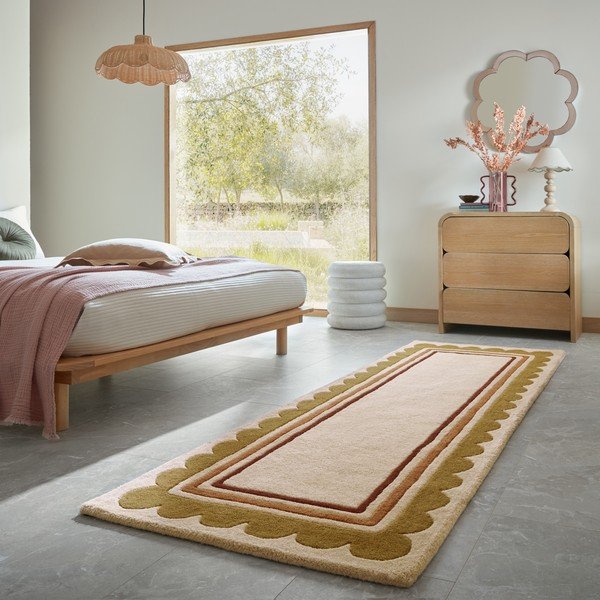 Rankų darbo natūralios spalvos iš vilnos kilimas 80x230 cm Lois – Flair Rugs-image-1