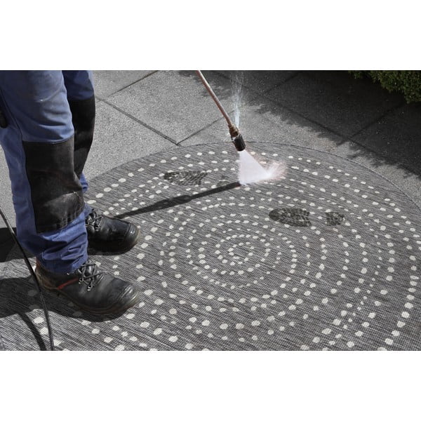 Pilka lauko kiliminė danga NORTHRUGS Bali, ⌀ 200 cm-image-1