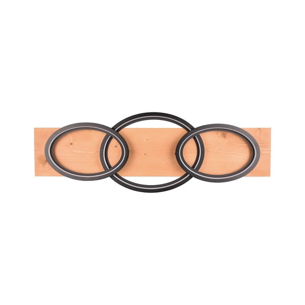 Lubinis šviestuvas juodos spalvos/rudos spalvos LED su pritemdymo funkcija 33x97 cm Barca – Trio-image-2