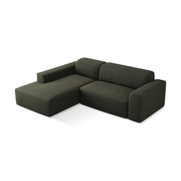 Žalios spalvos kampinė sofa (su kairiuoju kampu/su gultu) Keli – Makamii-image-3
