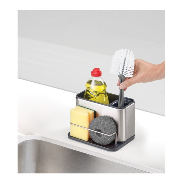 Nerūdijančio plieno skalbimo priemonių laikiklis "Joseph Joseph Tidy", 18 x 12,8 cm-image-3