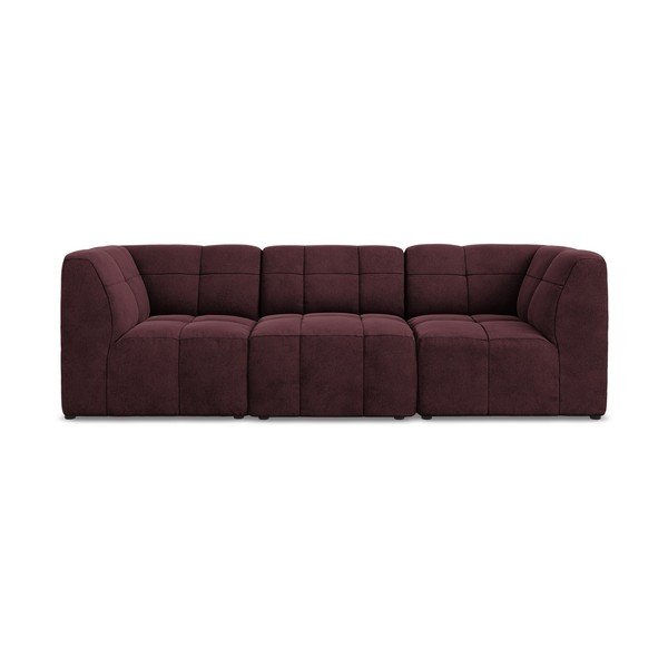 Bordo spalvos sofa iš velveto 255 cm Aloha – Makamii-image-2