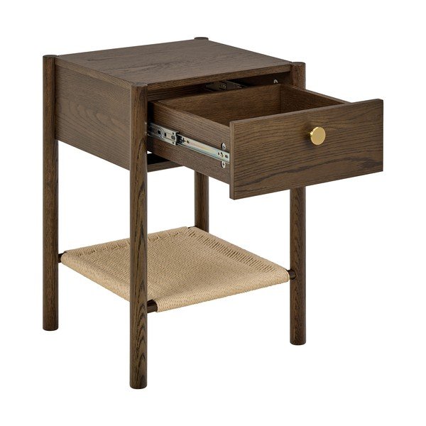 Tamsios natūralios spalvos naktinis staliukas iš ąžuolo Monfort – Actona-image-2