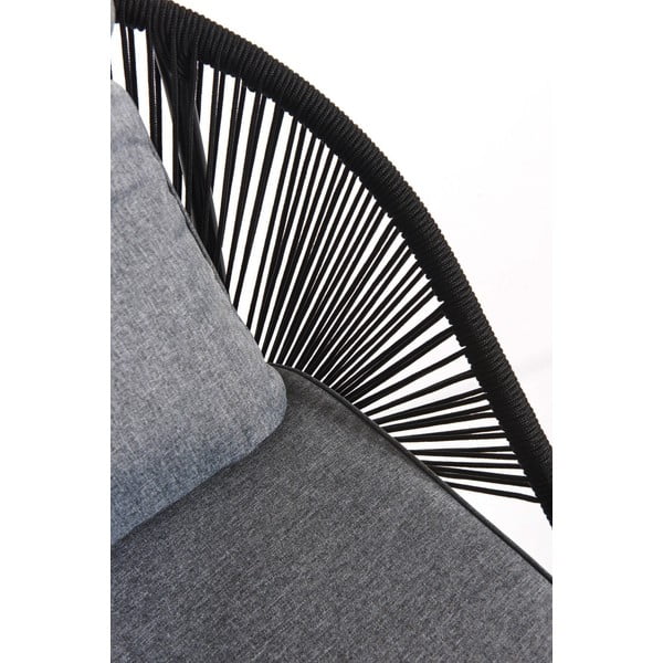 Juoda trivietė sodo sofa Bonami Selection North-image-3