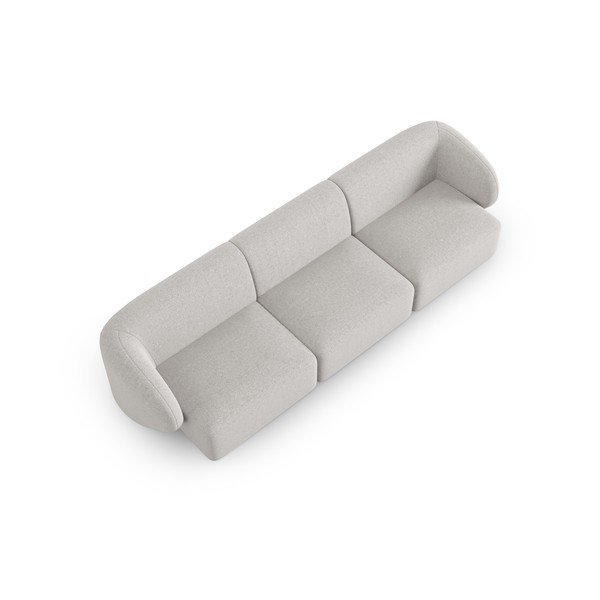 Šviesiai pilkos spalvos iš šenilinio audinio sofa 266 cm Paolo – Milo Casa-image-1
