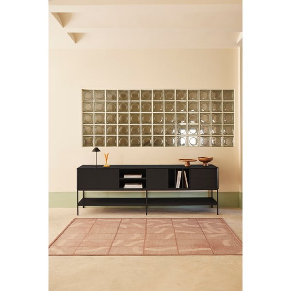 TV spintelė juodos spalvos 220x74x45 cm Platt – Teulat-image-1