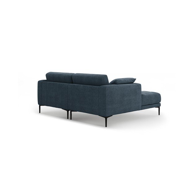 Tamsiai mėlynos spalvos kampinė sofa (su kairiuoju kampu/su gultu) Bemy – Micadoni -image-2