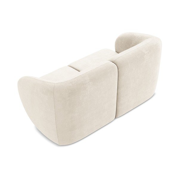 Smėlio spalvos sofa iš šenilinio audinio 174 cm Lani – Makamii-image-3