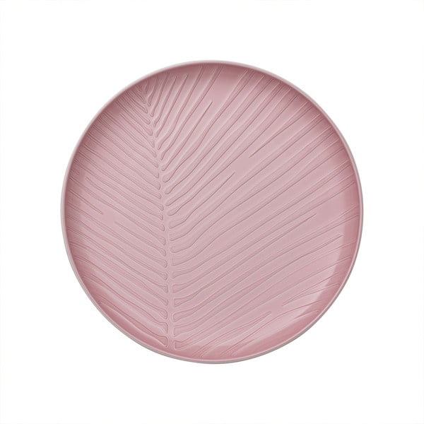 Balta ir rožinė porcelianinė lėkštė Villeroy & Boch Leaf, ⌀ 24 cm