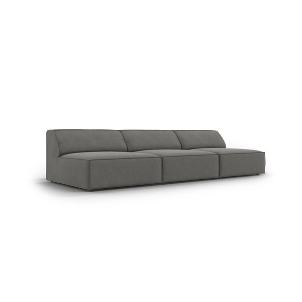 Sofa pilkos spalvos iš velveto 240 cm Jodie – Micadoni Home-image-3