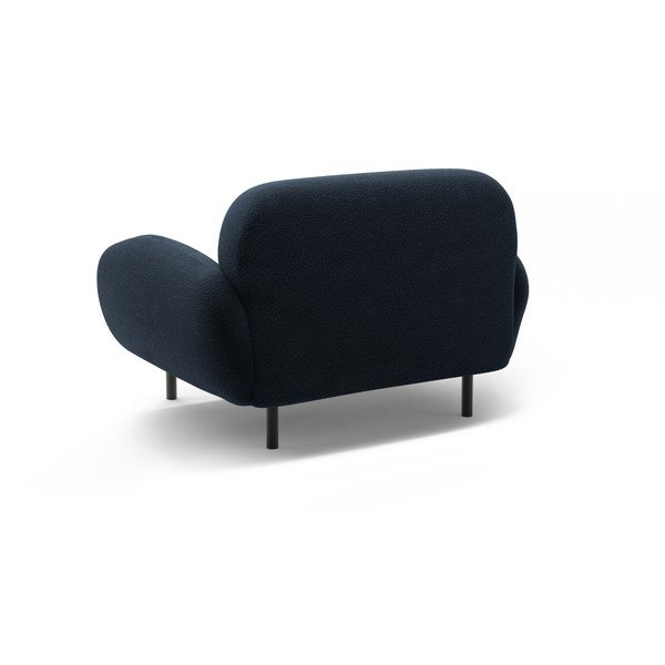 Tamsiai mėlynos spalvos iš boucle krėslas Poppy – Micadoni -image-2