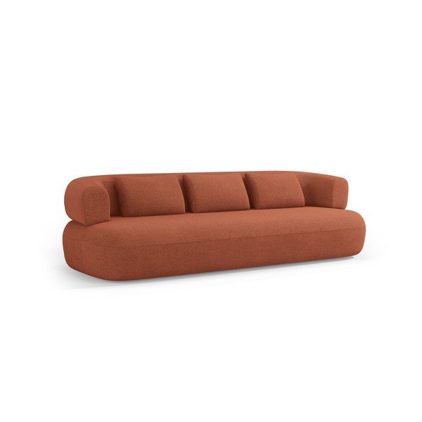 Terakotos spalvos sofa iš boucle 226 cm Jenny – Micadoni 