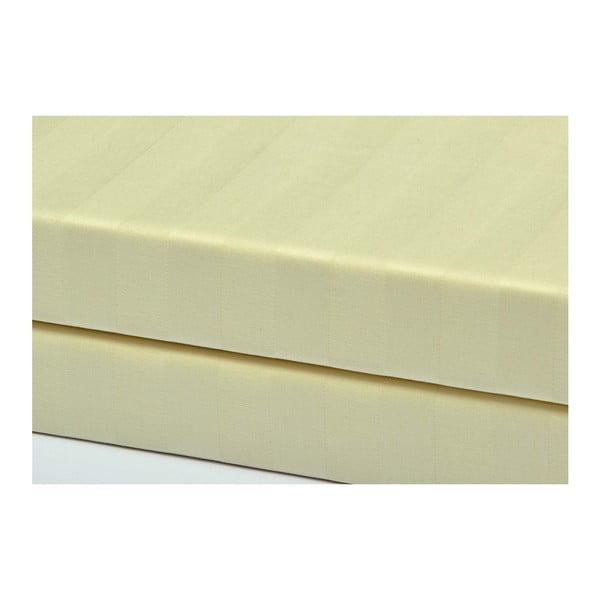 Šviesiai geltona damaskinė patalynė viengulė lovai 140x200 cm Damask -image-1