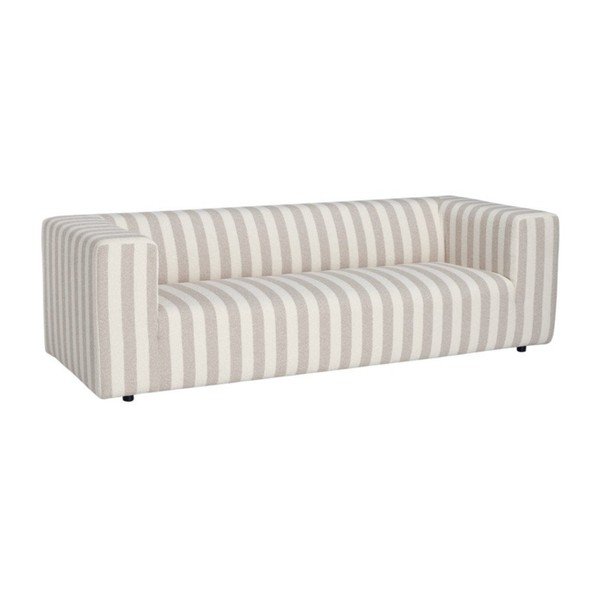 Smėlio spalvos/kreminės spalvos sofa iš šenilinio audinio 220 cm Lisa – Ellos Home