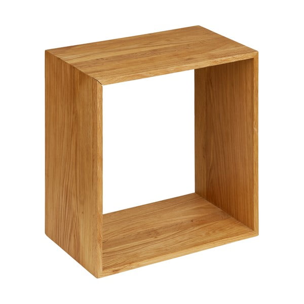Natūralios spalvos iš ąžuolo masyvo kelių aukštų sieninė lentyna 30 cm Lattoon – House Nordic-image-3