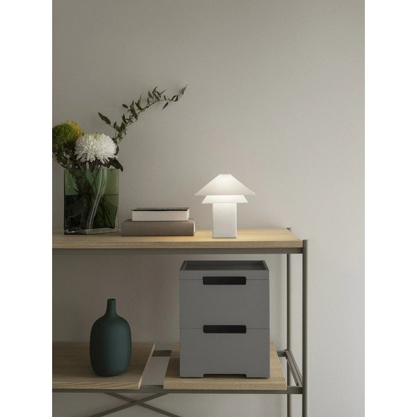 Baltos spalvos stalinis šviestuvas LED su pritemdymo funkcija (aukštis 33,5 cm) su metaliniu gaubtu Sanaka – Blomus-image-4