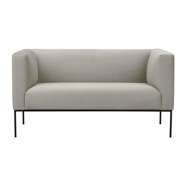 Smėlio spalvos aksominė sofa Windsor & Co Sofas Neptune, 145 cm