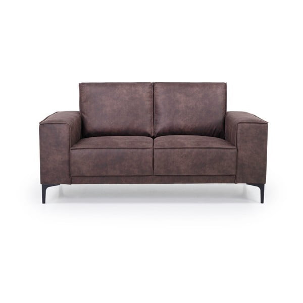 Iš dirbtinės odos sofa rudos spalvos 164 cm Copenhagen – Scandic