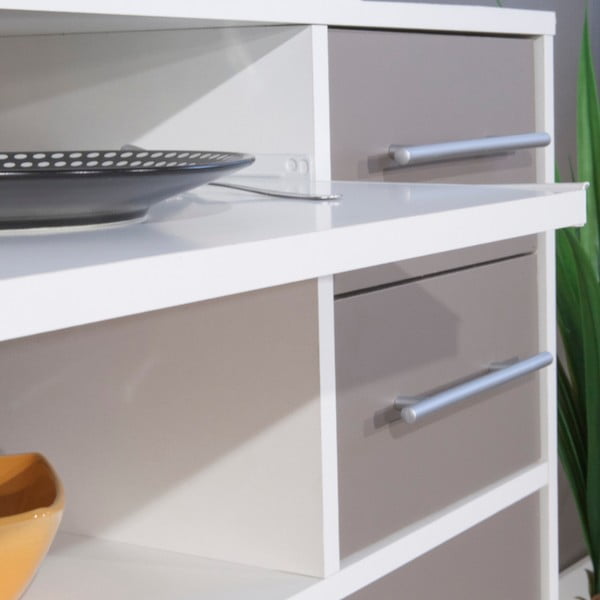 Pilka mobili virtuvės spintelė su lentynomis TemaHome Marius-image-1