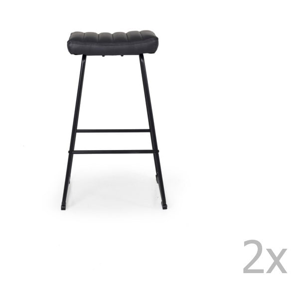 2 pilkų baro kėdžių rinkinys "Tenzo Theo