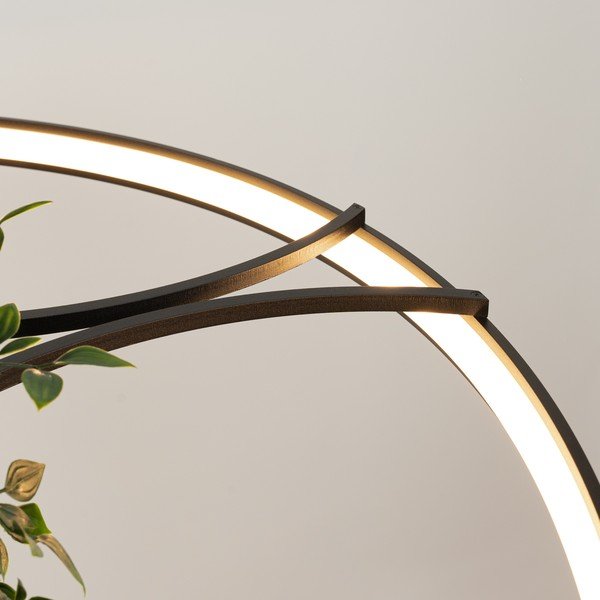Juodos spalvos iš aliuminio kabantis šviestuvas LED ø 110 cm RIO – Thoro-image-2