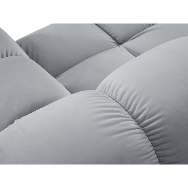 Sofa šviesiai mėlynos spalvos iš velveto 282 cm Bellis – Micadoni Home-image-1