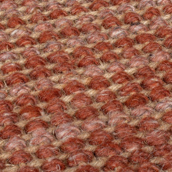Apverčiamas/rankų darbo iš džiuto mišinio kilimas raudonos spalvos 160x230 cm Jute Ombre Red – Flair Rugs-image-3